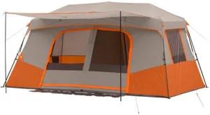 Outdoor Camping Tent 14 X14 Ft, 11-Person Instant Cabin with Private Room (Color : Orange) (Orange)
