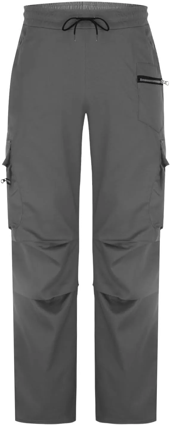 Outdoor Cargo Pants for Men 2025 Lightweight Baggy Street Hiking Pants with Multi-Pockets Oversized Twill Trousers