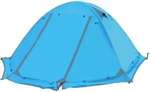 Outdoor Dome Tent, Lightweight & Breathable Double Layer Camping Tent- Waterproof Resistant Easy Setup Tent, for 2 Person, Hiking Mountaineering Travel (Blue,1-2 People)
