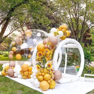 Outdoor Inflatable Bubble Camping Tent Clear Dome Camping Cabin with Air Blower for DIY Outdoor Family Backyard Camping Stargazing