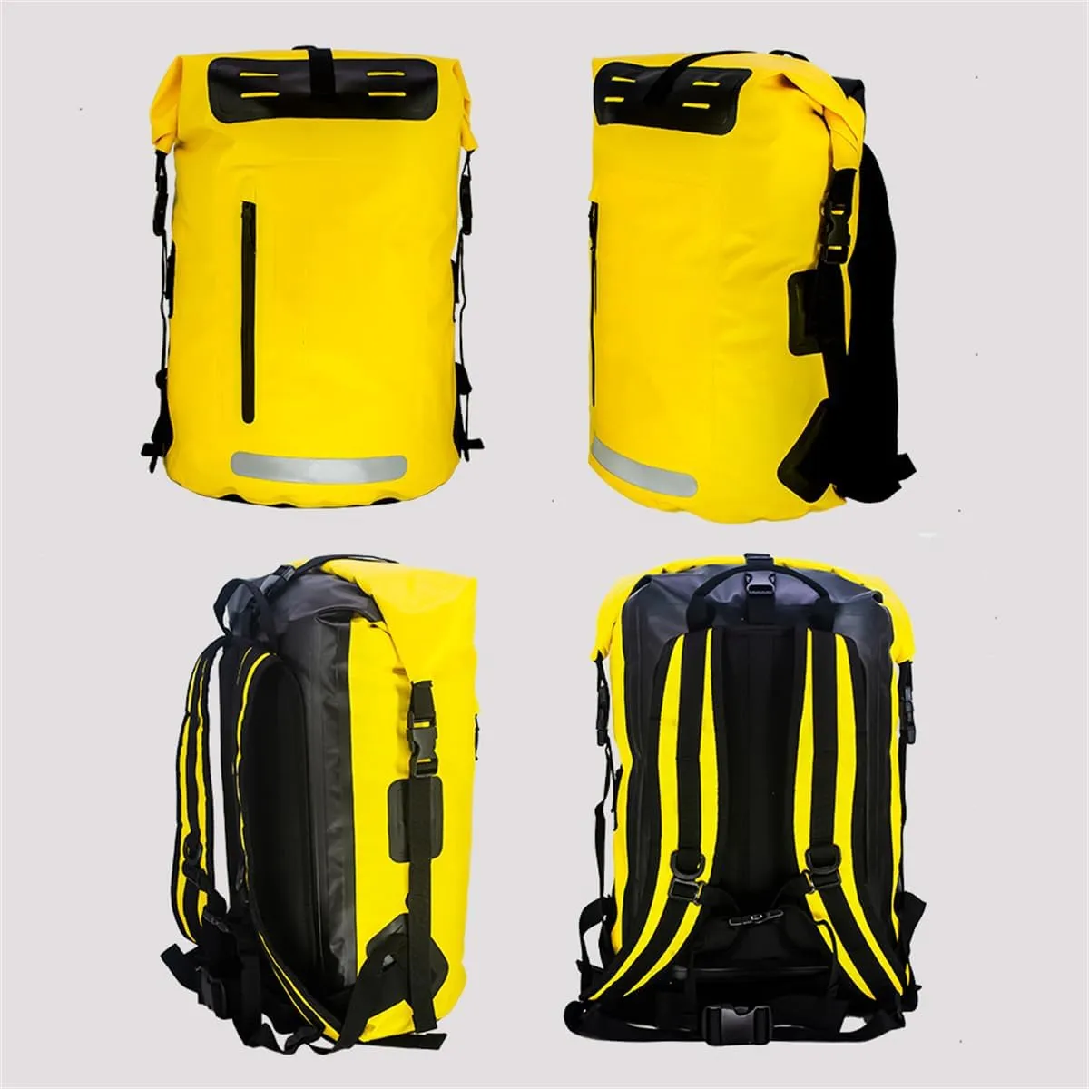 Outdoor PVC Waterproof Dry Backpack Water Floating Bag Roll Top Sack, Dry Backpack Waterproof Surfing Swimming Kayaking (Green,55L)