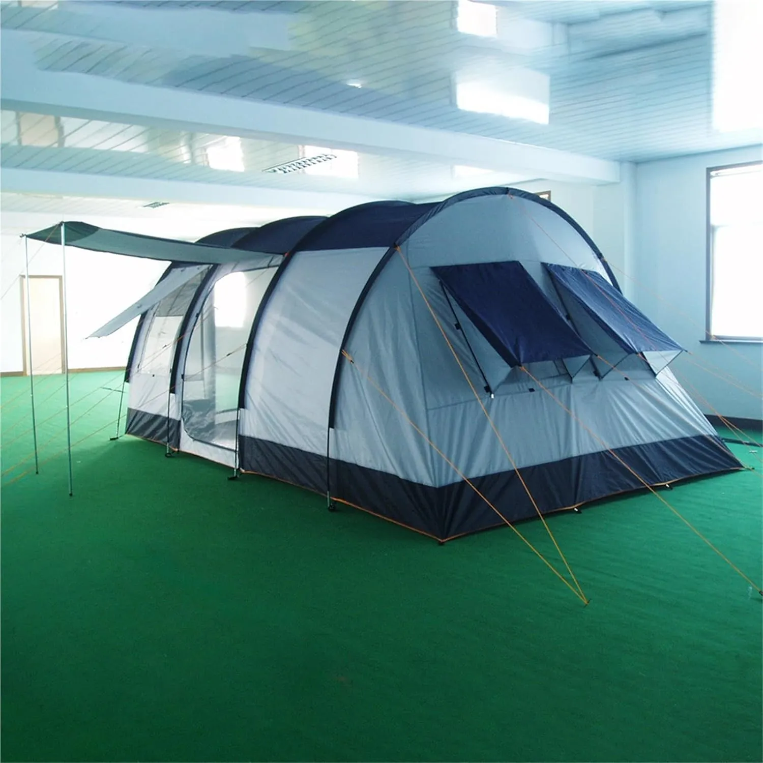 Outdoor Rainproof and Windproof Camping Tunnel Tent Large Space Camping Tent Pole Multi-Person Camping Tent