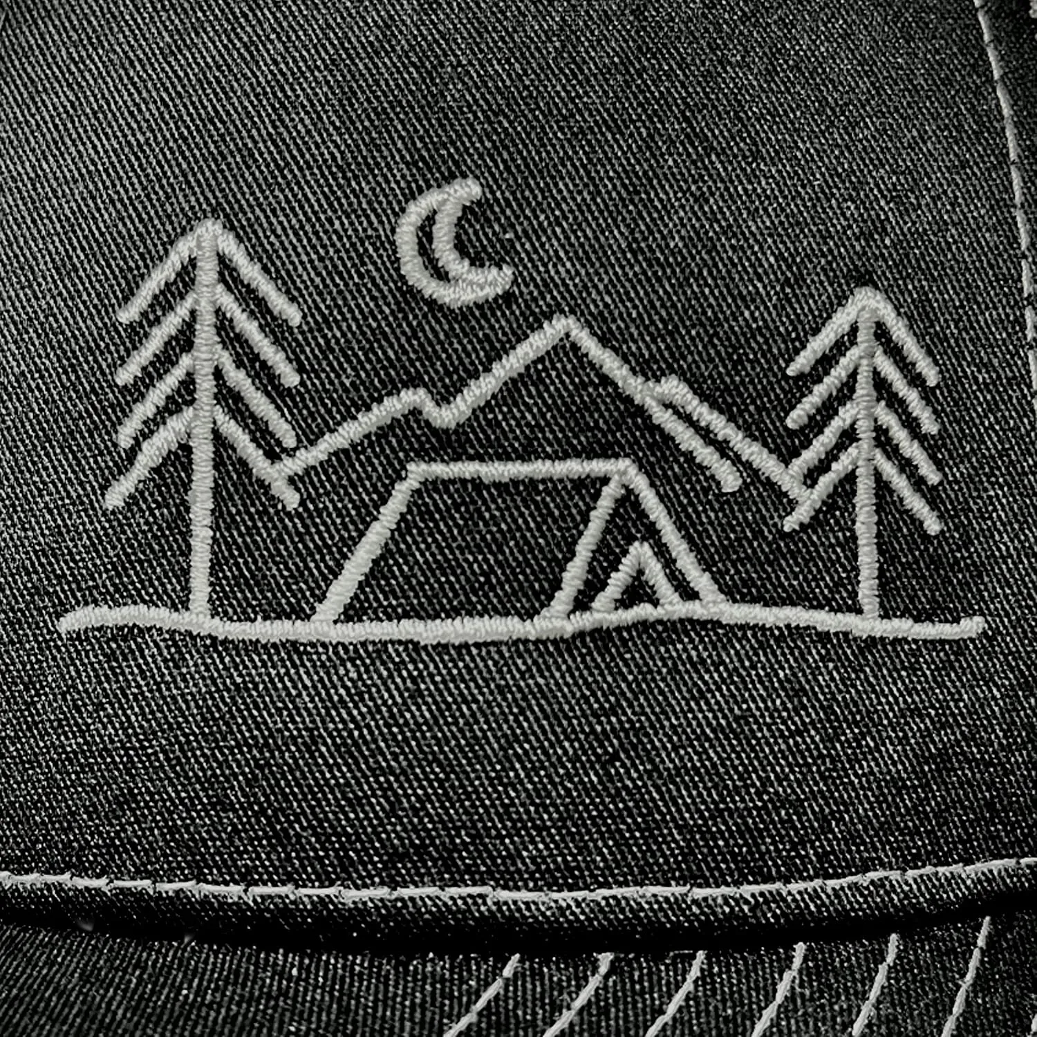 Outdoor Trucker Hat Snapback - Tent Camping Design