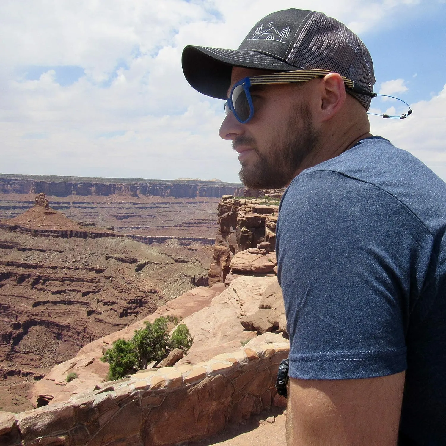 Outdoor Trucker Hat Snapback - Tent Camping Design