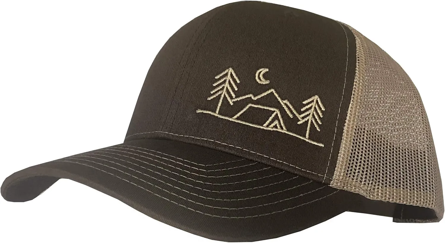 Outdoor Trucker Hat Snapback - Tent Camping Design