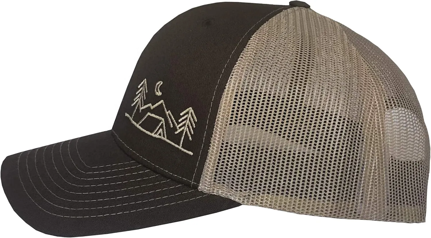 Outdoor Trucker Hat Snapback - Tent Camping Design