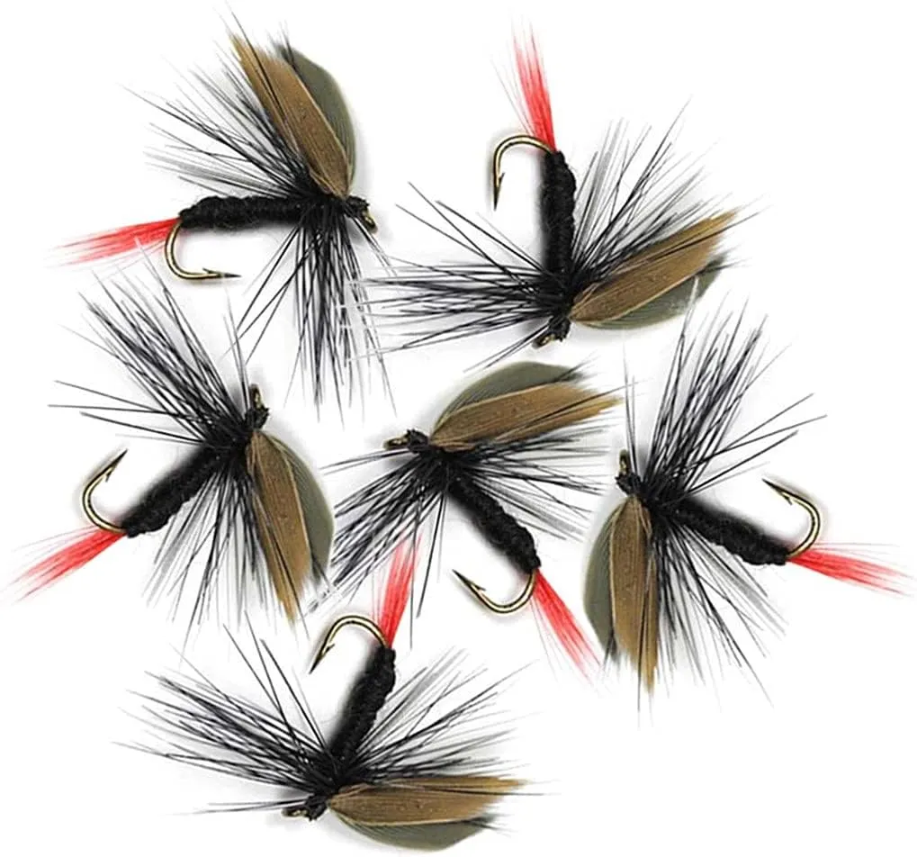 OutdoorFishing Fly Fishing Flies Kit Fly Assortment Trout Bass Fishing with Fly Box, 33/48/72/100/114/148pcs with Dry/Wet Flies, Nymphs, Streamers, Popper