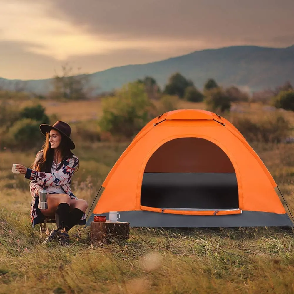 Outvita Camping Dome Tent, 1-4 Person Waterproof Windproof Easy Setup Spacious Family Tents with Carry Bag & Rain Fly for Hiking Backpacking Traveling Glamping Beach