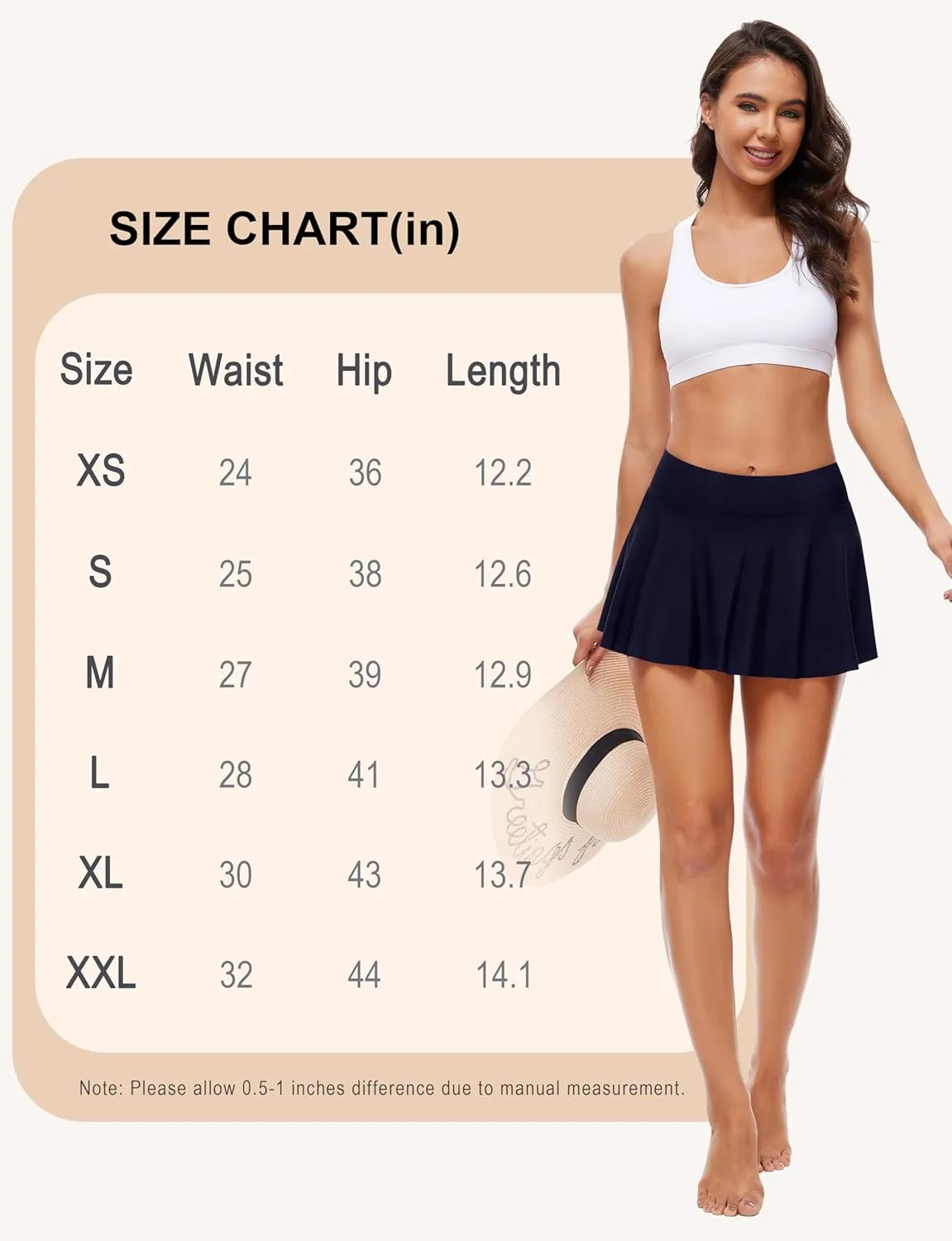 OVRUNS Period Swimwear High Waist Skirt with Leakproof Swim Bikini Bottoms Waterproof with Zip Pocket for Women Girl Teens