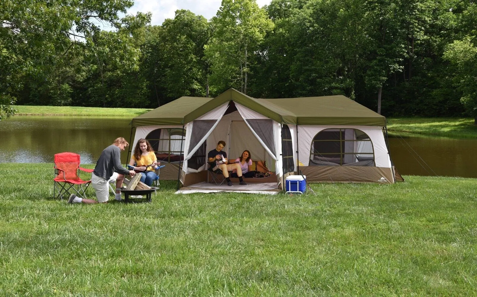Ozark Trail Flat Creek 12 Person Family House Tent Outdoor Camping Tent NEW