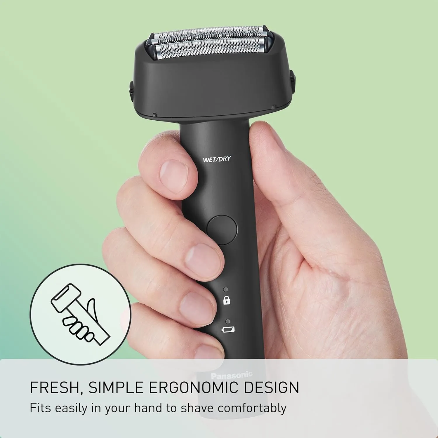 Panasonic Electric Razor for Men, Wet Dry Shaver with 3-Blade Cutting System, Ergonomic Handle and USB-C Charging- ES-RM3B-K