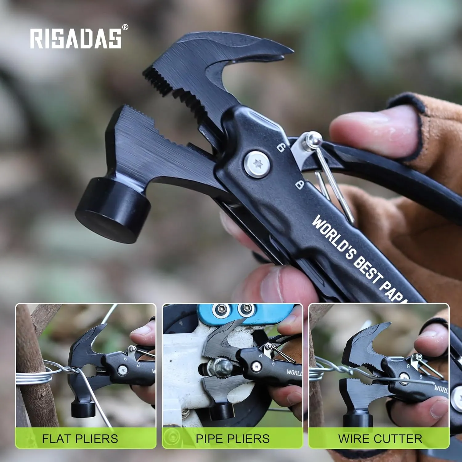Papa Gifts for Fathers Day - Gifts for Papa, Papa's Gift from Granddaughter - Fathers Day Birthday Gift for Papa's, Grandparents Presents, Multitool Hammer