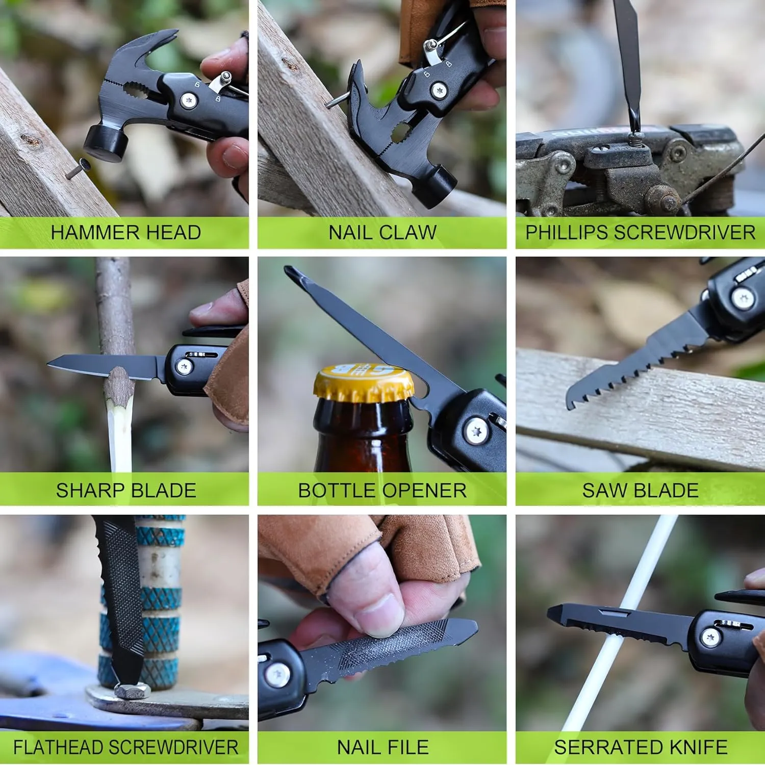 Papa Gifts for Fathers Day - Gifts for Papa, Papa's Gift from Granddaughter - Fathers Day Birthday Gift for Papa's, Grandparents Presents, Multitool Hammer