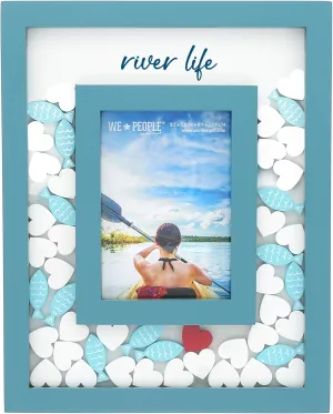 Pavilion Gift Company - River Life - 8" x 10" Loose Icon Photo Picture Frame River Life River Lover Riverfront Outdoors Fish Home Decor