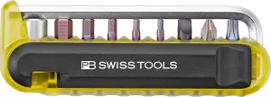 PB Swiss Tools Bike Multitool PB 470.Yellow | 100% Swiss Made | Pocket Tool with Bits, Allen Key, Steel Adapter, Tire Lever for Mountain and Road Bike, Bicycle, E-Bike