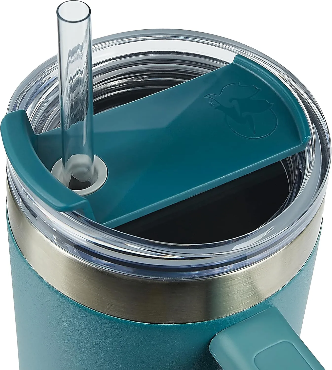 Pelican Hydration Pelican Porter™ 40 oz Vacuum Insulated Tumbler - Recycled Stainless Steel Double Wall Travel with Dual Lid, Powder Coated Insulated Coffee Mug For Hot Cold Drinks, Lagoon