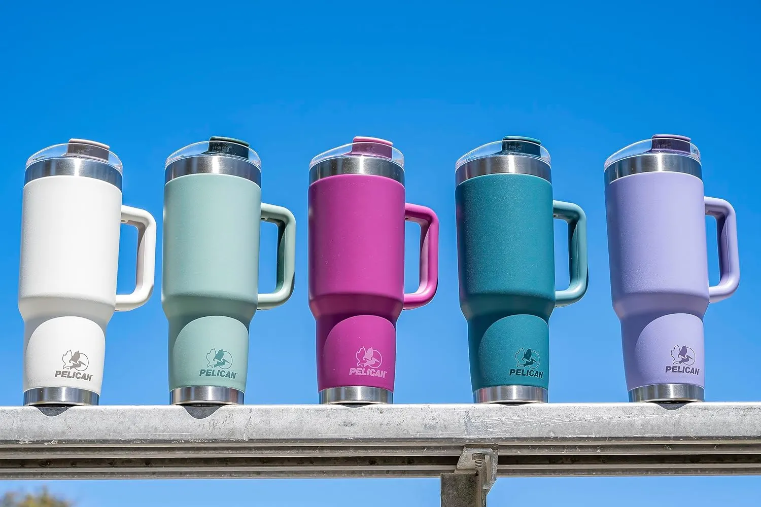 Pelican Hydration Pelican Porter™ 40 oz Vacuum Insulated Tumbler - Recycled Stainless Steel Double Wall Travel with Dual Lid, Powder Coated Insulated Coffee Mug For Hot Cold Drinks, Linen