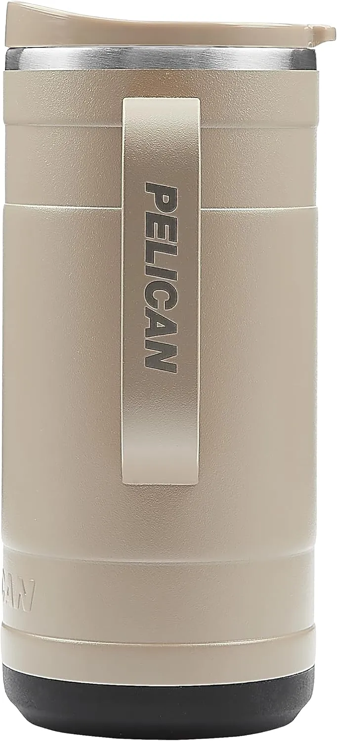 Pelican Hydration Pelican Ridge™ 18 oz Vacuum Insulated Tumbler - Recycled Stainless Steel Double Wall Travel with Dual Lid, Powder Coated Insulated Coffee Mug For Hot Cold Drinks, Desert