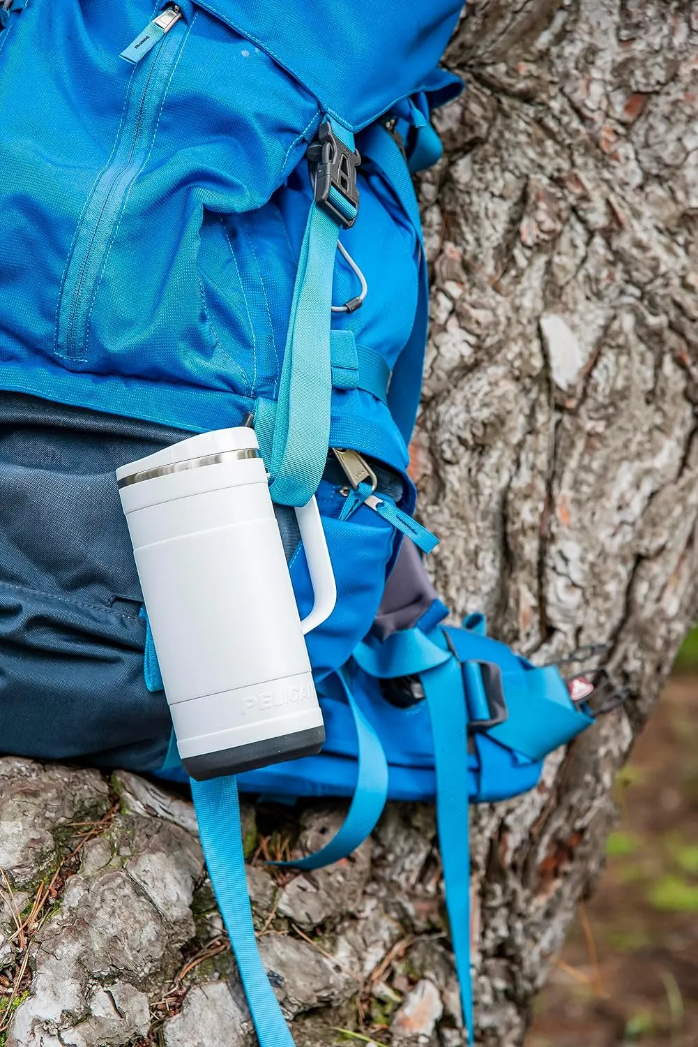 Pelican Hydration Pelican Ridge™ 18 oz Vacuum Insulated Tumbler - Recycled Stainless Steel Double Wall Travel with Dual Lid, Powder Coated Insulated Coffee Mug For Hot Cold Drinks, Desert