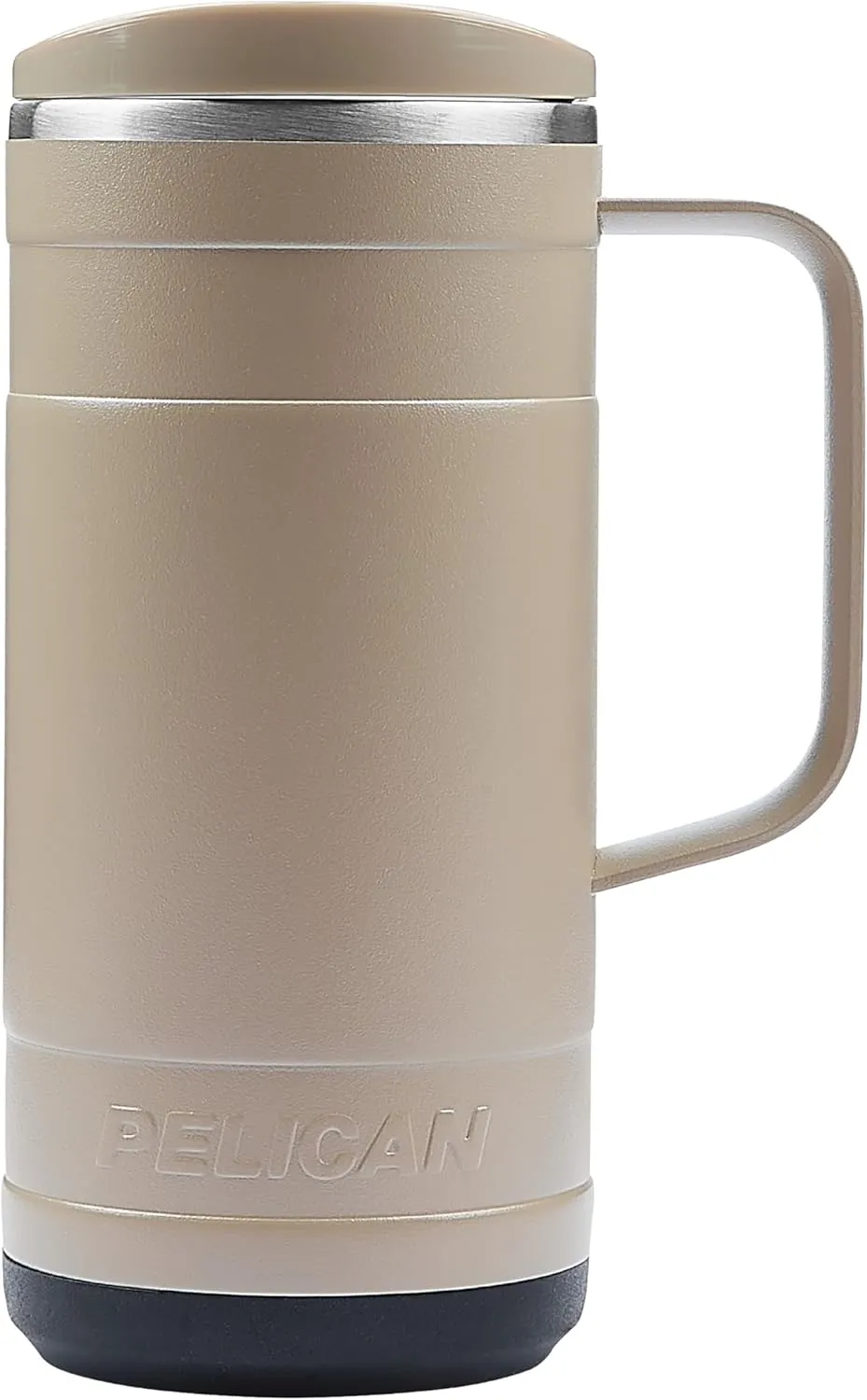 Pelican Hydration Pelican Ridge™ 18 oz Vacuum Insulated Tumbler - Recycled Stainless Steel Double Wall Travel with Dual Lid, Powder Coated Insulated Coffee Mug For Hot Cold Drinks, Desert