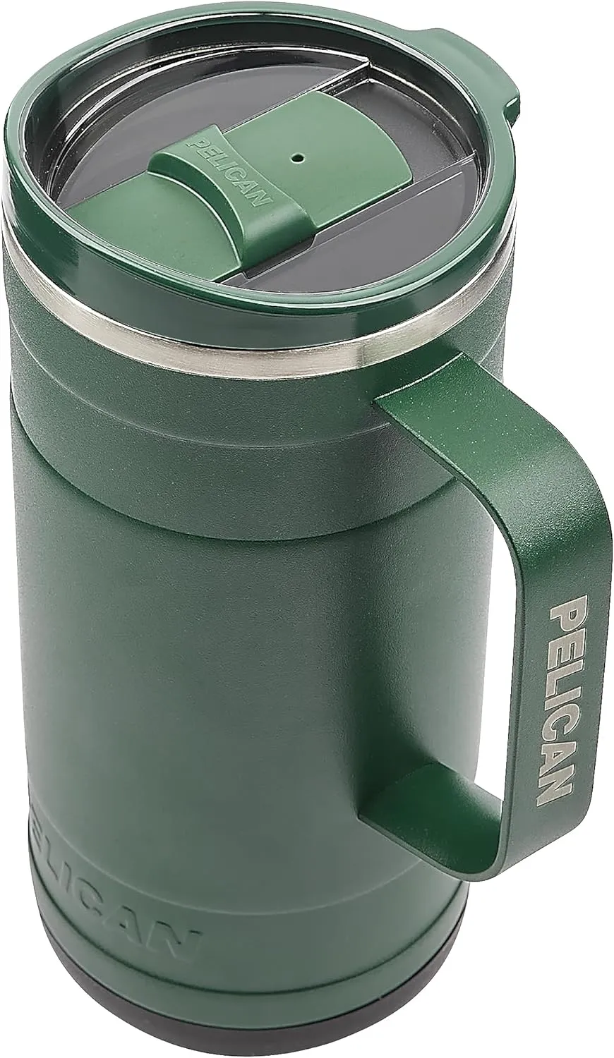 Pelican Hydration Pelican Ridge™ 18 oz Vacuum Insulated Tumbler - Recycled Stainless Steel Double Wall Travel with Dual Lid, Powder Coated Insulated Coffee Mug For Hot Cold Drinks, Hunter