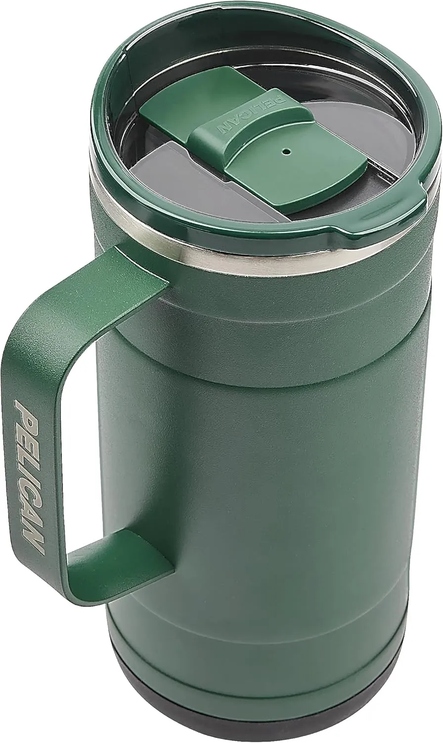 Pelican Hydration Pelican Ridge™ 18 oz Vacuum Insulated Tumbler - Recycled Stainless Steel Double Wall Travel with Dual Lid, Powder Coated Insulated Coffee Mug For Hot Cold Drinks, Hunter