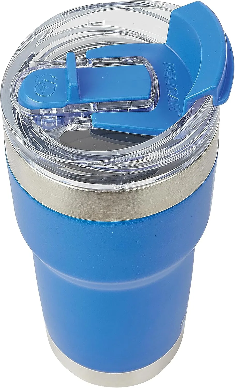 Pelican Hydration Pelican Traveler™ 22 oz Vacuum Insulated Tumbler - Stainless Steel Double Wall Travel with Dual Lid, Powder Coated Insulated Coffee Mug For Hot Cold Drinks, Azure