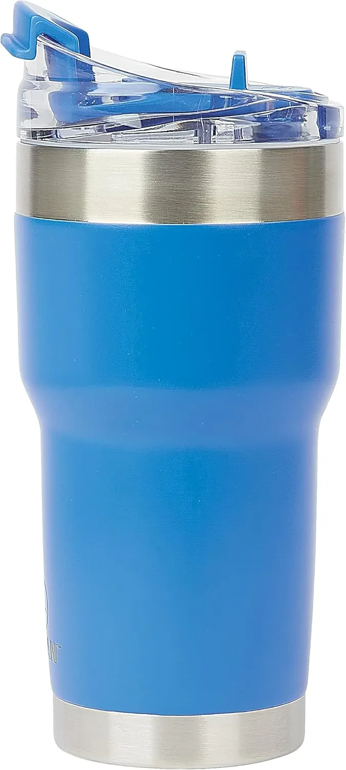 Pelican Hydration Pelican Traveler™ 22 oz Vacuum Insulated Tumbler - Stainless Steel Double Wall Travel with Dual Lid, Powder Coated Insulated Coffee Mug For Hot Cold Drinks, Azure
