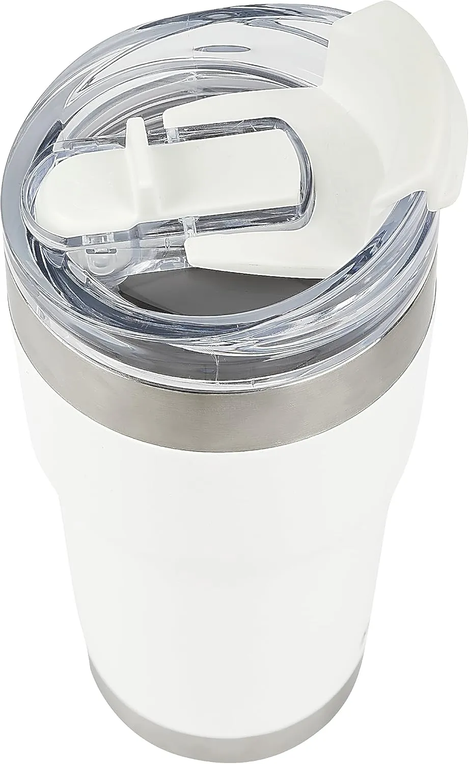 Pelican Hydration Pelican Traveler™ 22 oz Vacuum Insulated Tumbler - Stainless Steel Double Wall Travel with Dual Lid, Powder Coated Insulated Coffee Mug For Hot Cold Drinks, Bright White