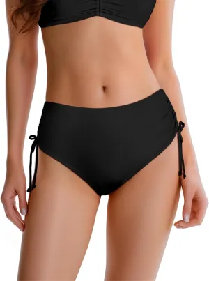 Period Swimwear Bikini Bottoms Full Coverage Swim Bathing Suit Side Tied Leakproof Menstrual Swimsuit for Teens Girls