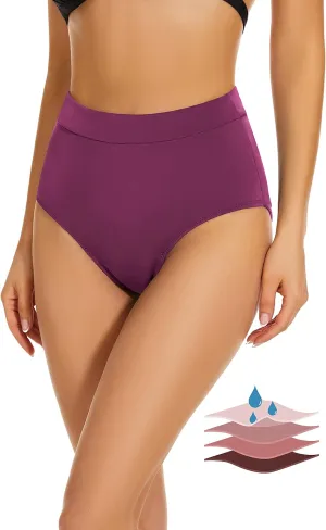 Period Swimwear Bikini Menstrual Leakproof Swim Bottoms UPF 50  Waterproof Brief Light Flow for Women Girls Teens