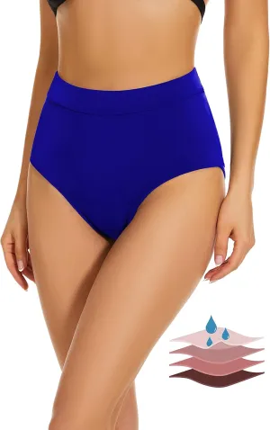 Period Swimwear Bikini Menstrual Leakproof Swim Bottoms UPF 50  Waterproof Brief Light Flow for Women Girls Teens