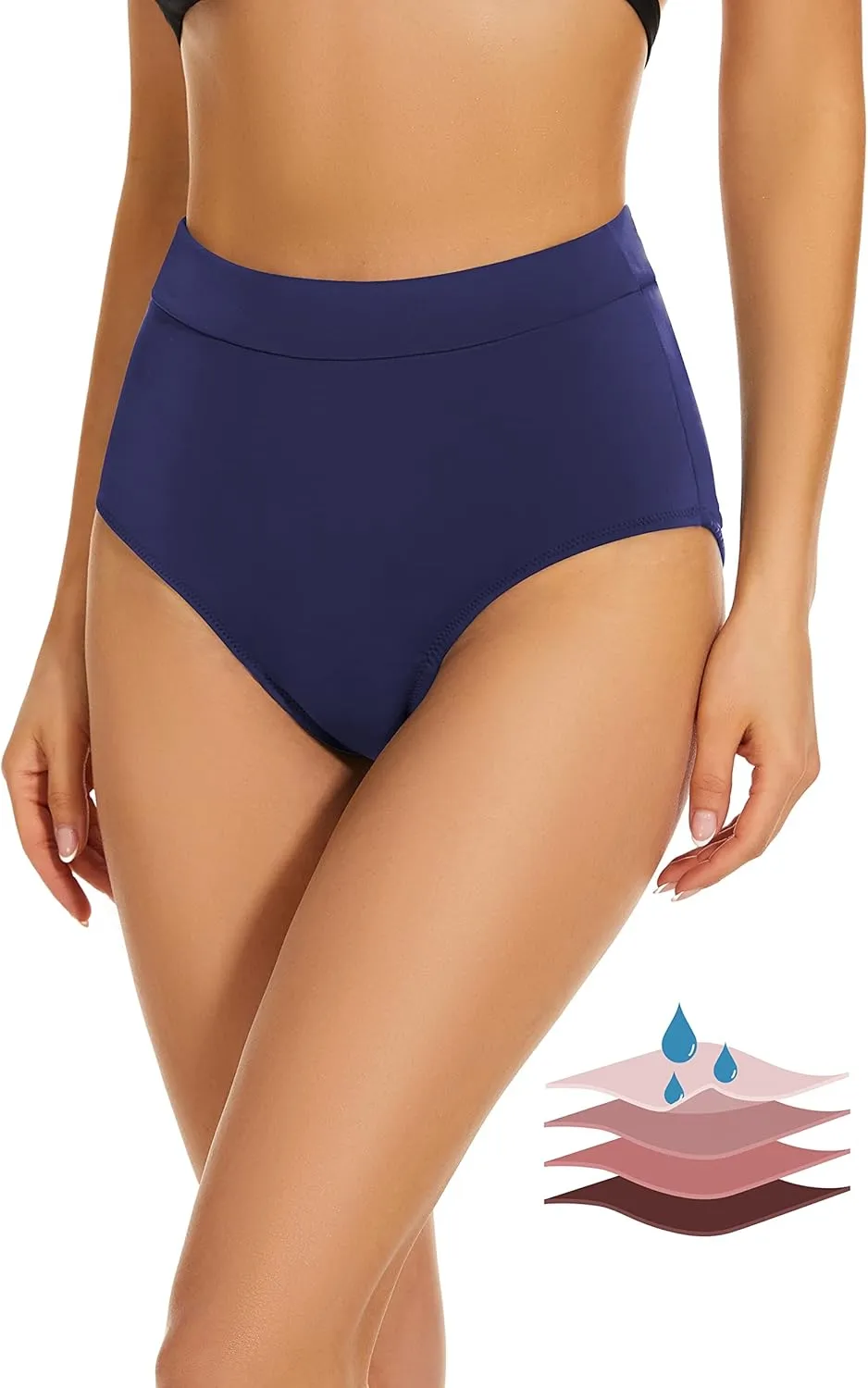 Period Swimwear Bikini Menstrual Leakproof Swim Bottoms UPF 50  Waterproof Brief Light Flow for Women Girls Teens