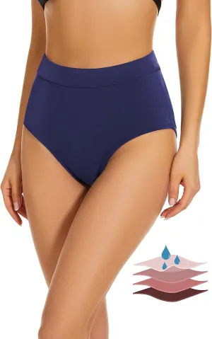 Period Swimwear Bikini Menstrual Leakproof Swim Bottoms UPF 50  Waterproof Brief Light Flow for Women Girls Teens
