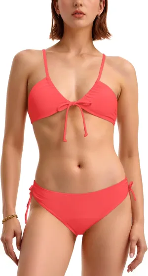 Period Swimwear Triangle Bikini Sets Two Piece Leakproof Menstrual Swimsuit Tie Side Bathing Suit for Girls