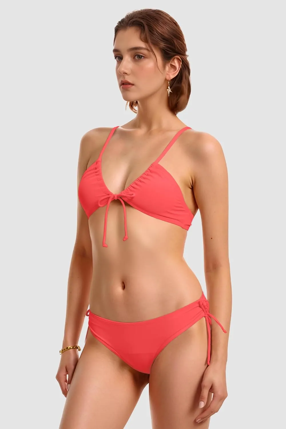 Period Swimwear Triangle Bikini Sets Two Piece Leakproof Menstrual Swimsuit Tie Side Bathing Suit for Girls