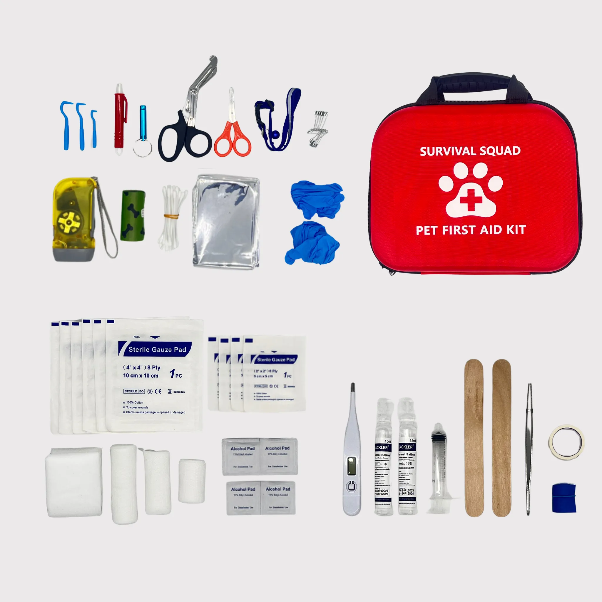 Pet First Aid Kit for Dogs & Cats