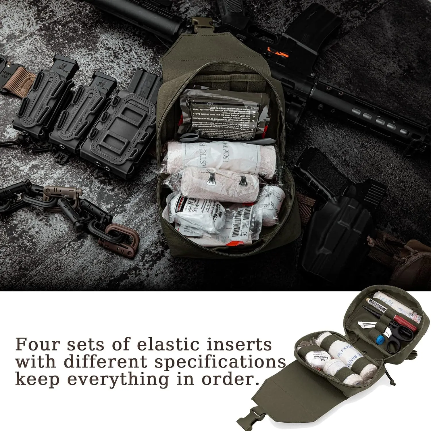 PETAC GEAR Tactical Rip Away Medical Pouch Tear Off First Aid IFAK Pouch Molle & Belt Horizontal Outdoor Emergency Survival Bag …