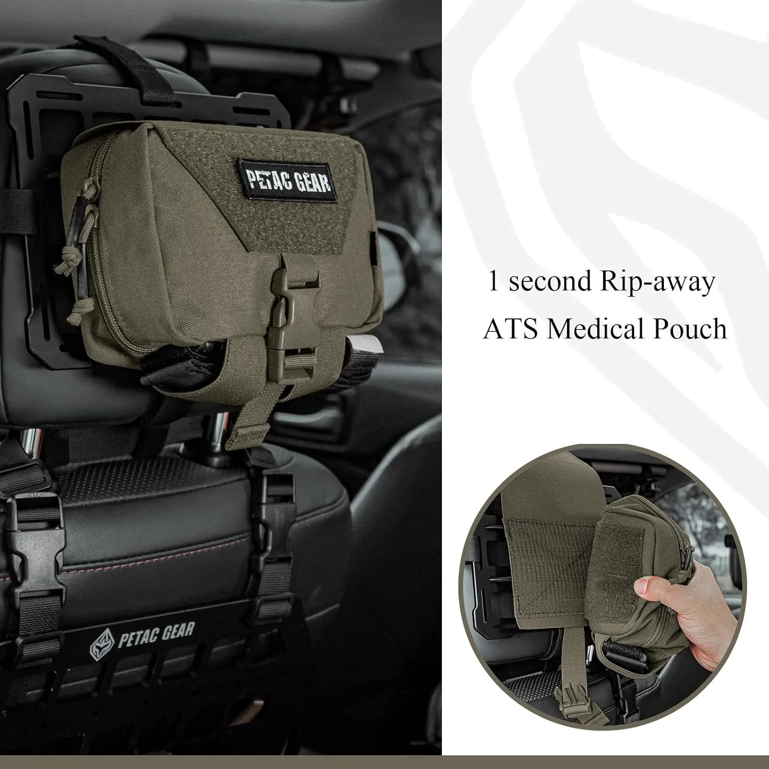 PETAC GEAR Tactical Rip Away Medical Pouch Tear Off First Aid IFAK Pouch Molle & Belt Horizontal Outdoor Emergency Survival Bag …