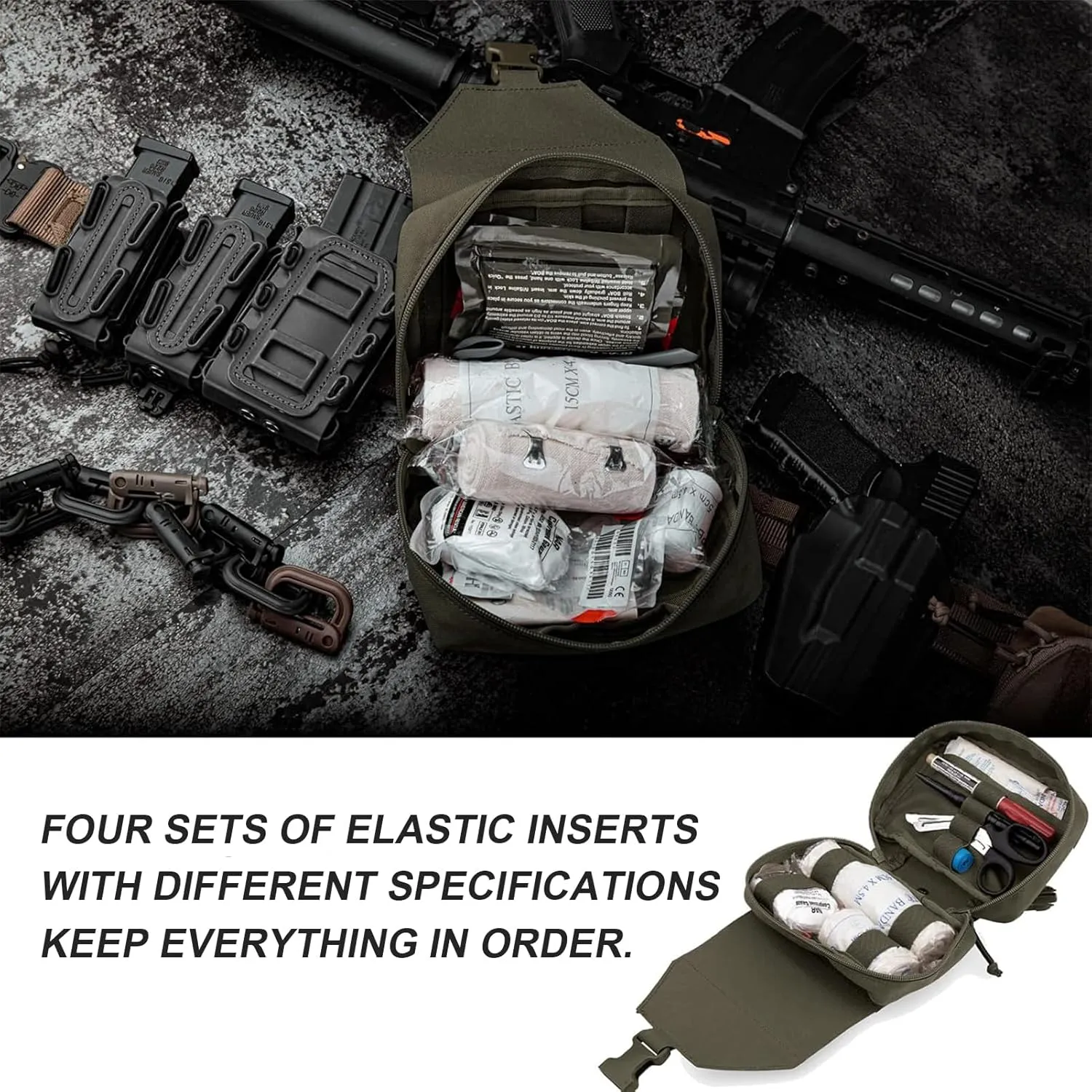 PETAC GEAR Tactical Rip Away Medical Pouch Tear Off First Aid IFAK Pouch Molle & Belt Horizontal Outdoor Emergency Survival Bag …