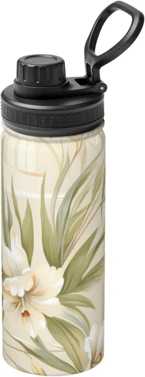 PHAYAH Muted Plants Camping Hiking Hydration Flask Stainless Steel, Double Walled & Vacuum Insulated Water Bottle
