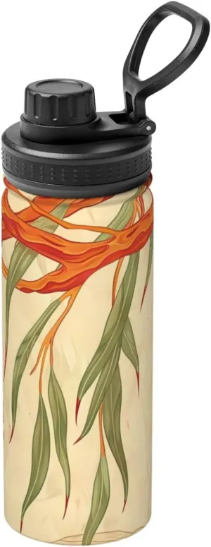 PHAYAH Willow Tree Leaves Camping Hiking Hydration Flask Stainless Steel, Double Walled & Vacuum Insulated Water Bottle