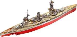 Piececool 3D Metal Puzzle Warship Model Kits, Fuso Battleship Military Watercraft Model Building Kits for Adults, DIY 3D Brain Teaser Puzzle Toys for Famliy Time, Great Gift-330 Pcs