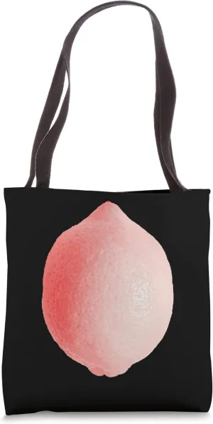 Pink Funny Large Lemon Citrus Fruit Gardening Summer Food Tote Bag