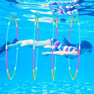 Pool Toys for Kids, 4-Packs Swim Through Rings Pool Diving, Water Toys Pool Rings Underwater Swimming Toys, Ideal Gifts Pool Hoop Accessories Toys for Boys/Girls Ages 3-12