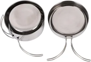 POPETPOP Outdoor Cooking Pan Set Portable Camping Cooking Pot Combined Cookware Bowl Accessories Easy Cleaning for Camping Hiking