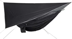 Portable Camping Hammock with and Waterproof Canopy for Outdoor Adventures, Black and Black