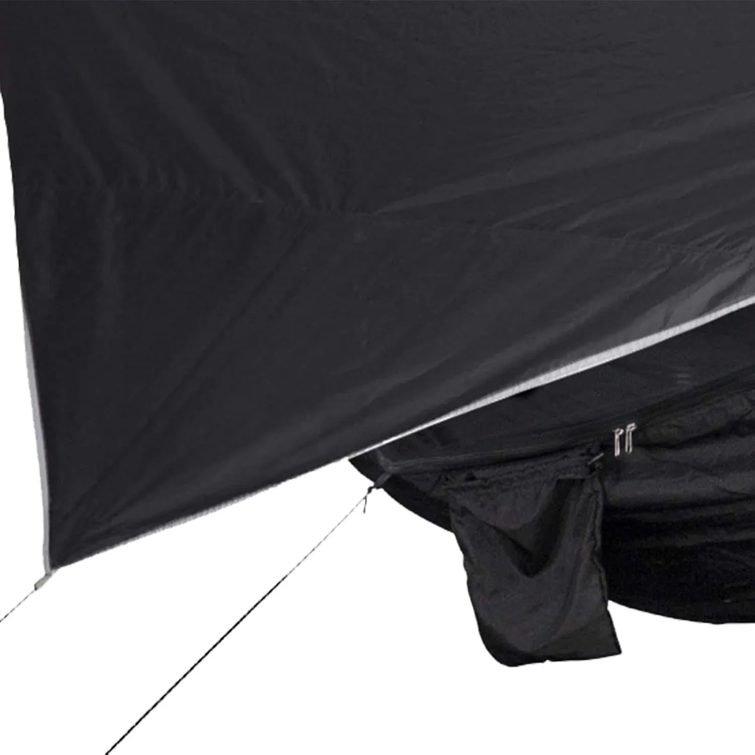 Portable Camping Hammock with and Waterproof Canopy for Outdoor Adventures, Black and Black