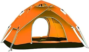 Portable Campitent Campitent for 3-4 Person Double Layer Automatic Pop up Tent with Carry Bag, Suitable for Hikioutdoor (Orae a)