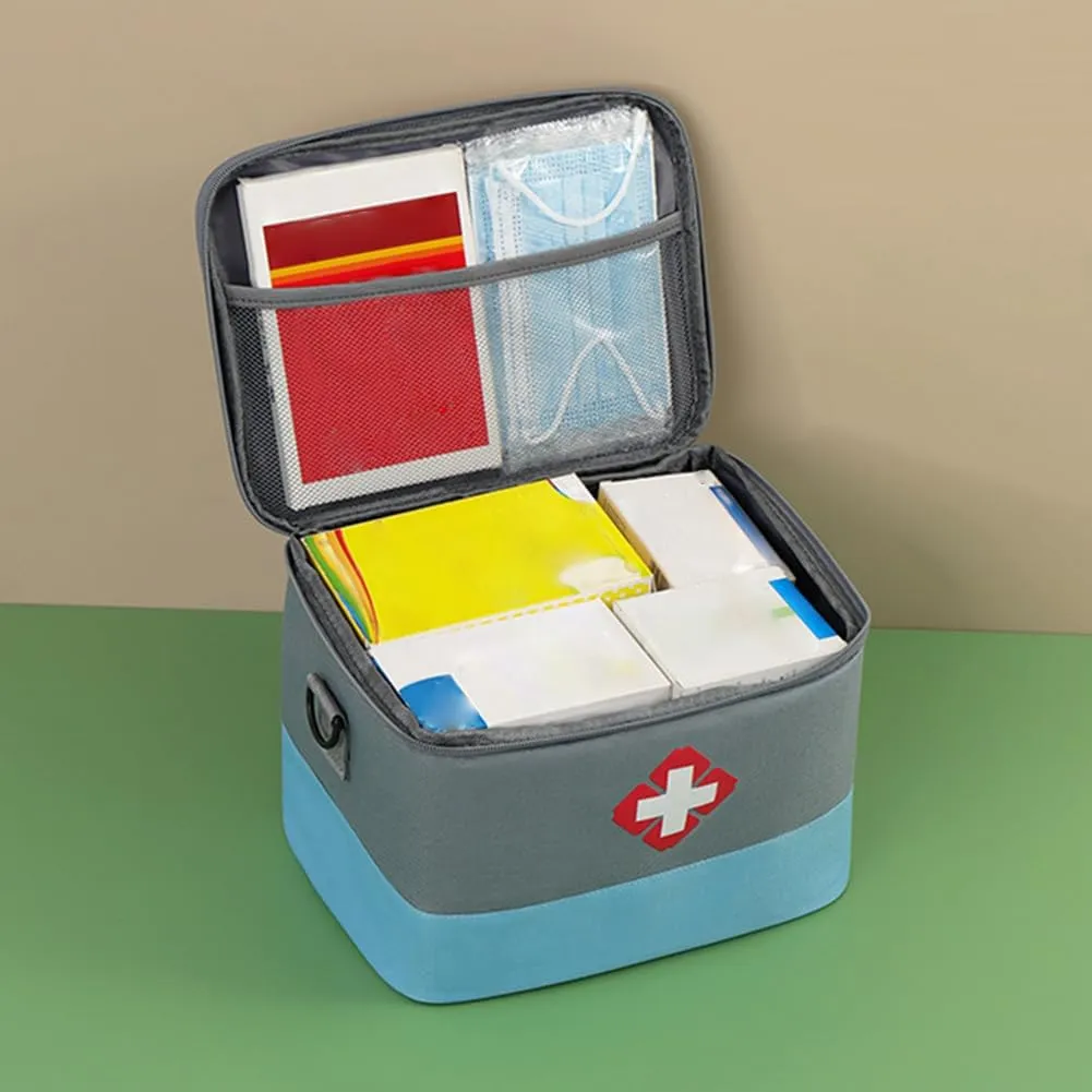 Portable First Aid Kit Zcargel S/M/L 1/3 PCS Home Medicine Bag Oxford Cloth Emergency Supplies Bag Large Capacity Medical Kit for Home Car Travel Camping Truck Hiking Sports Office Vehicle Outdoor